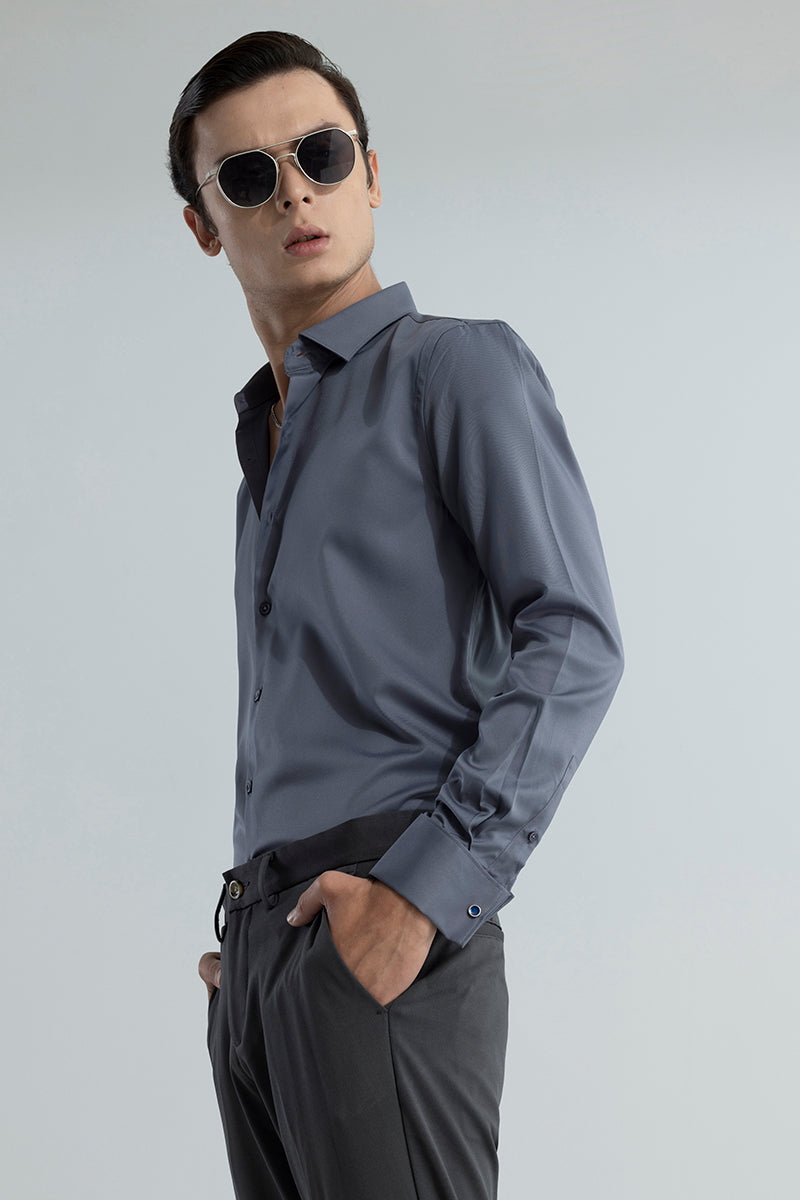 Double Cuff Grey Shirt