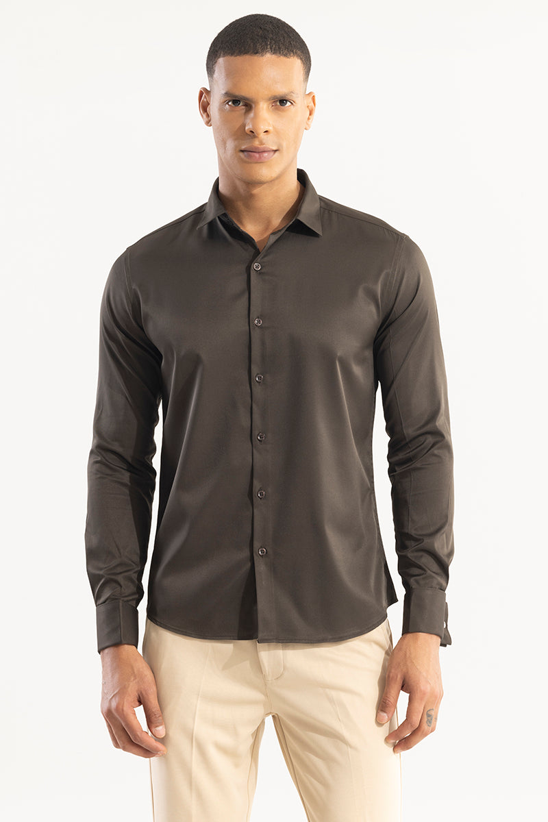 Double Cuff Brown Shirt