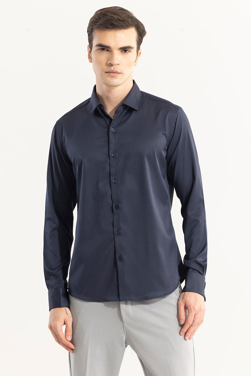 Double Cuff Navy Shirt