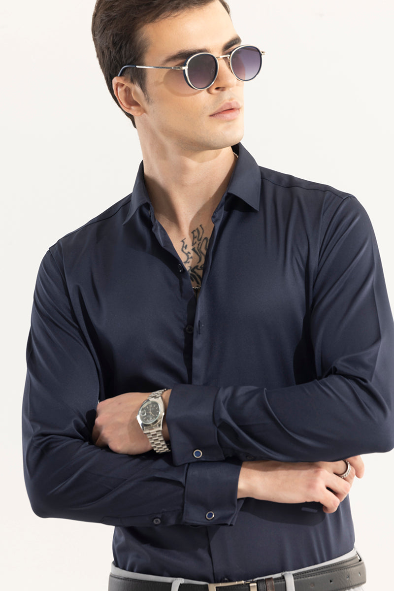 Double Cuff Navy Shirt