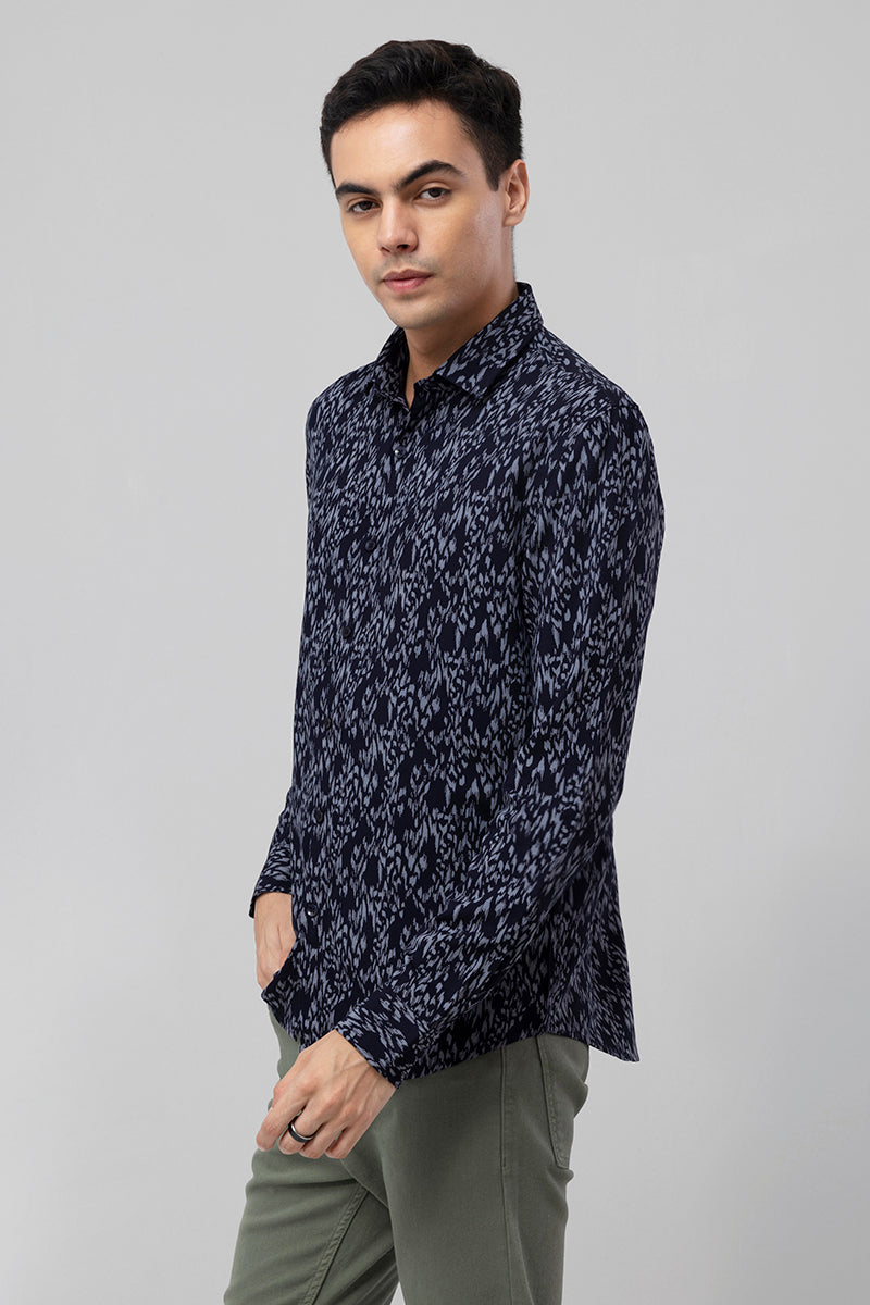 Scatter Print Navy Shirt