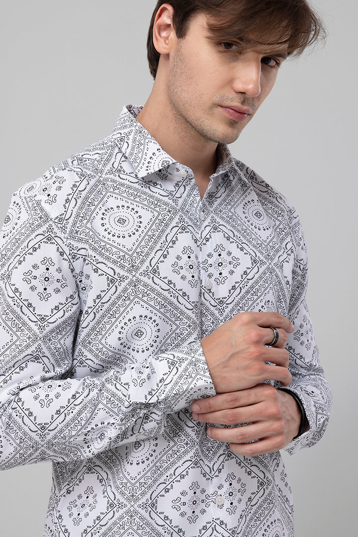 Heritage Paisley White Shirt