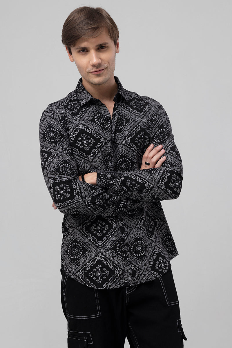 Heritage Paisley Black Shirt