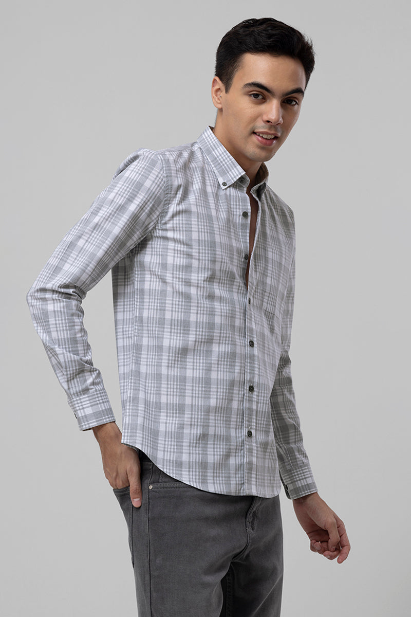 Dynamic Checks Grey Shirt