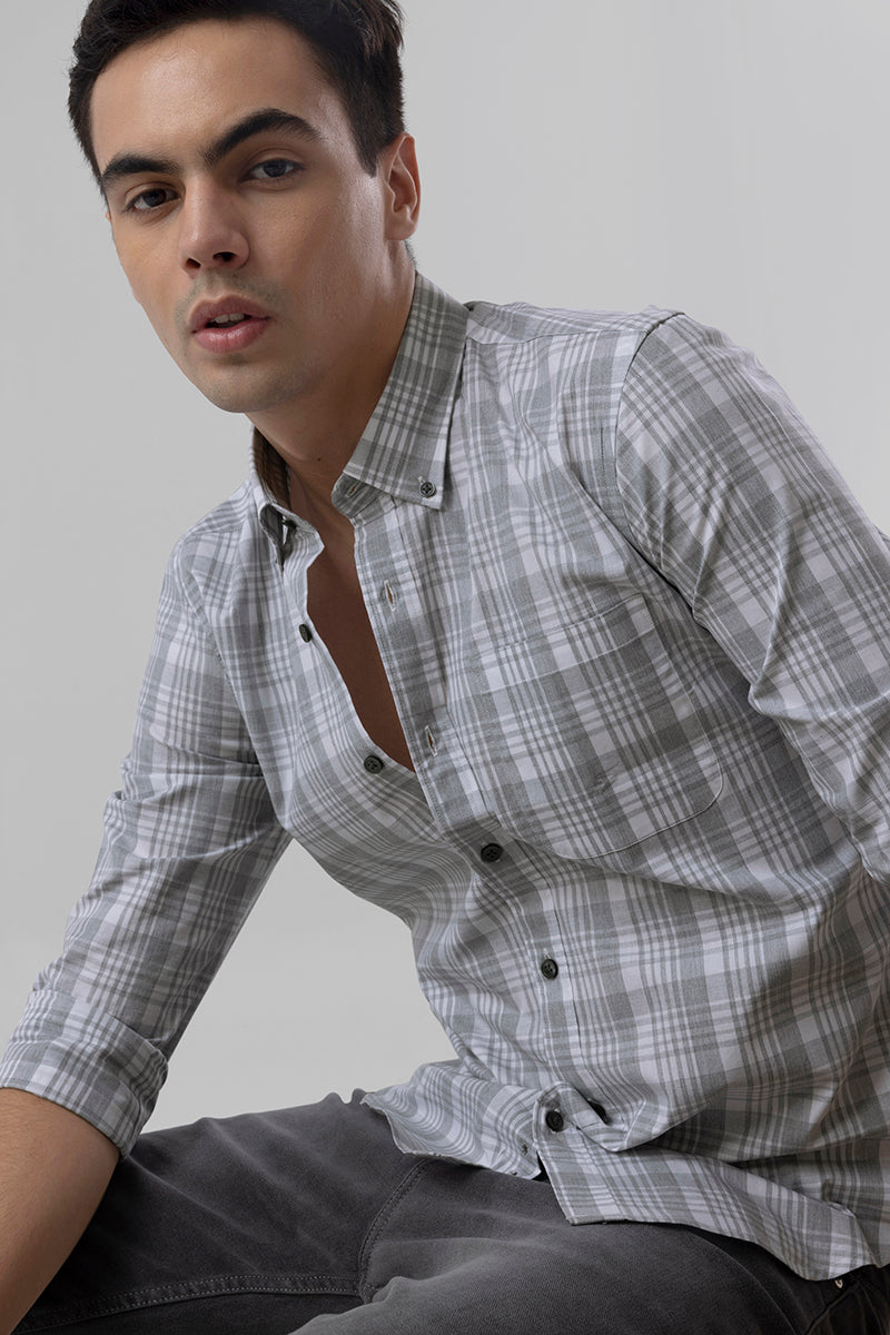 Dynamic Checks Grey Shirt