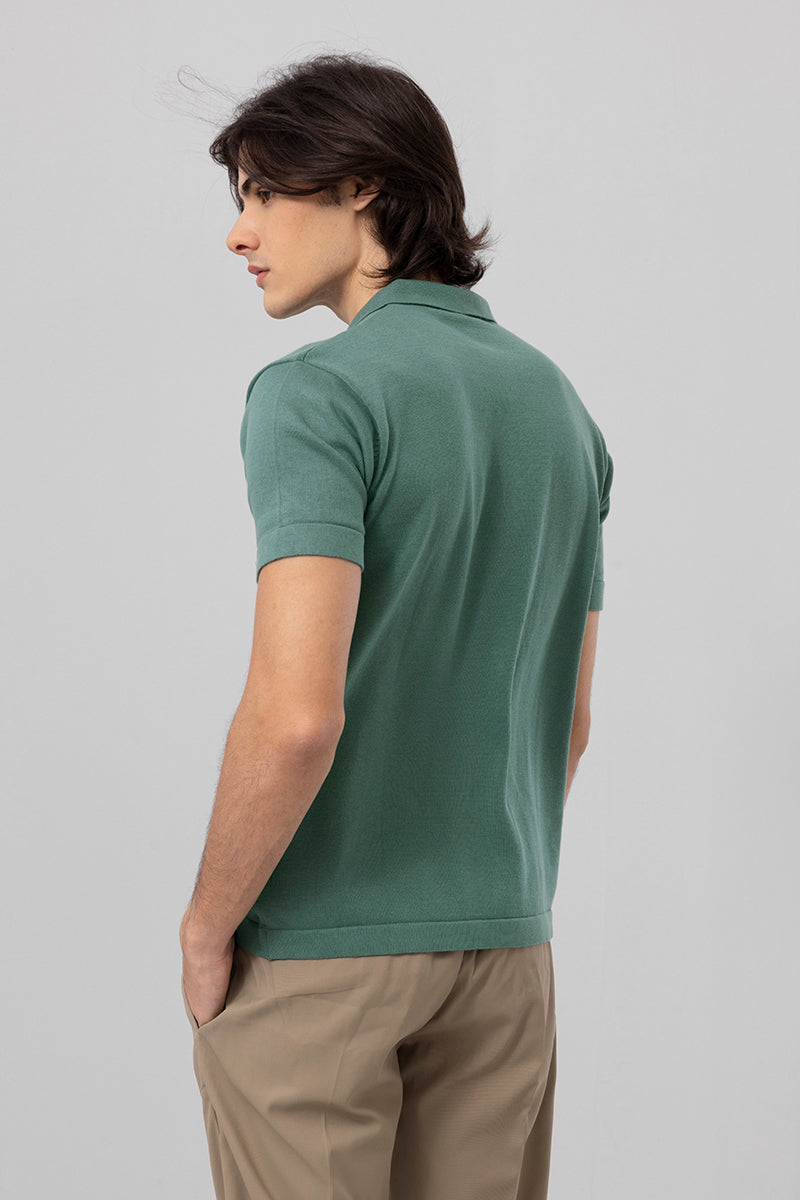 Fine Knit Green Shirt