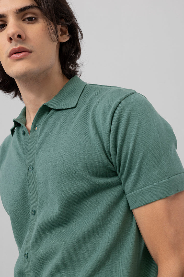 Fine Knit Green Shirt