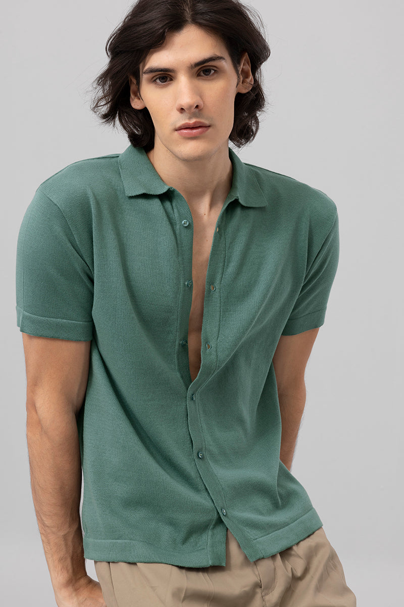 Fine Knit Green Shirt