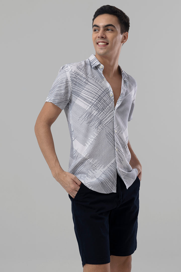 Complex Lines White Shirt