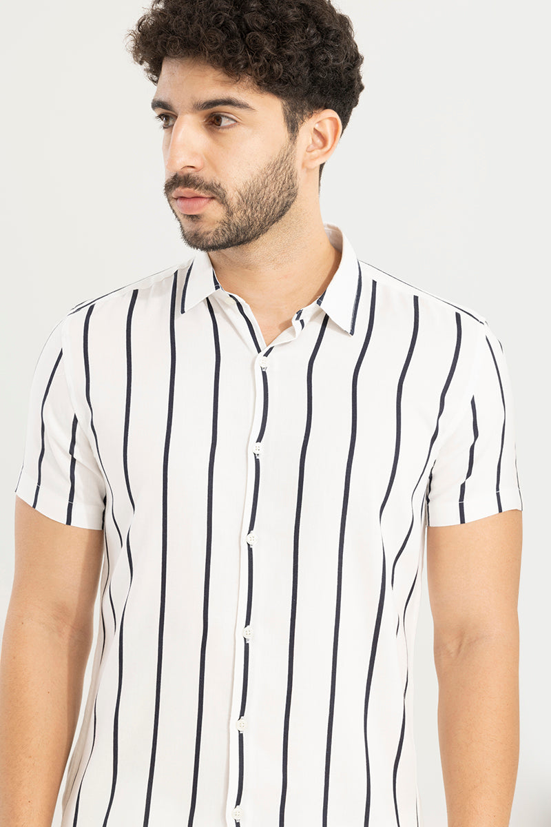 Vertigo Stripe White Shirt