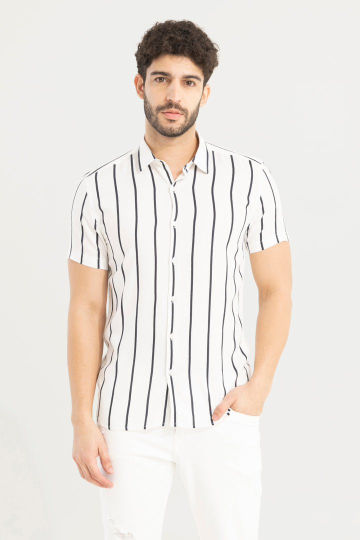 Vertigo Stripe White Shirt