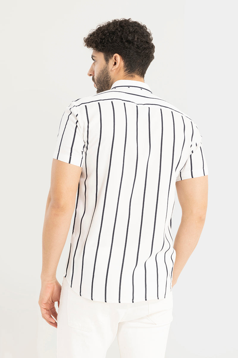 Vertigo Stripe White Shirt