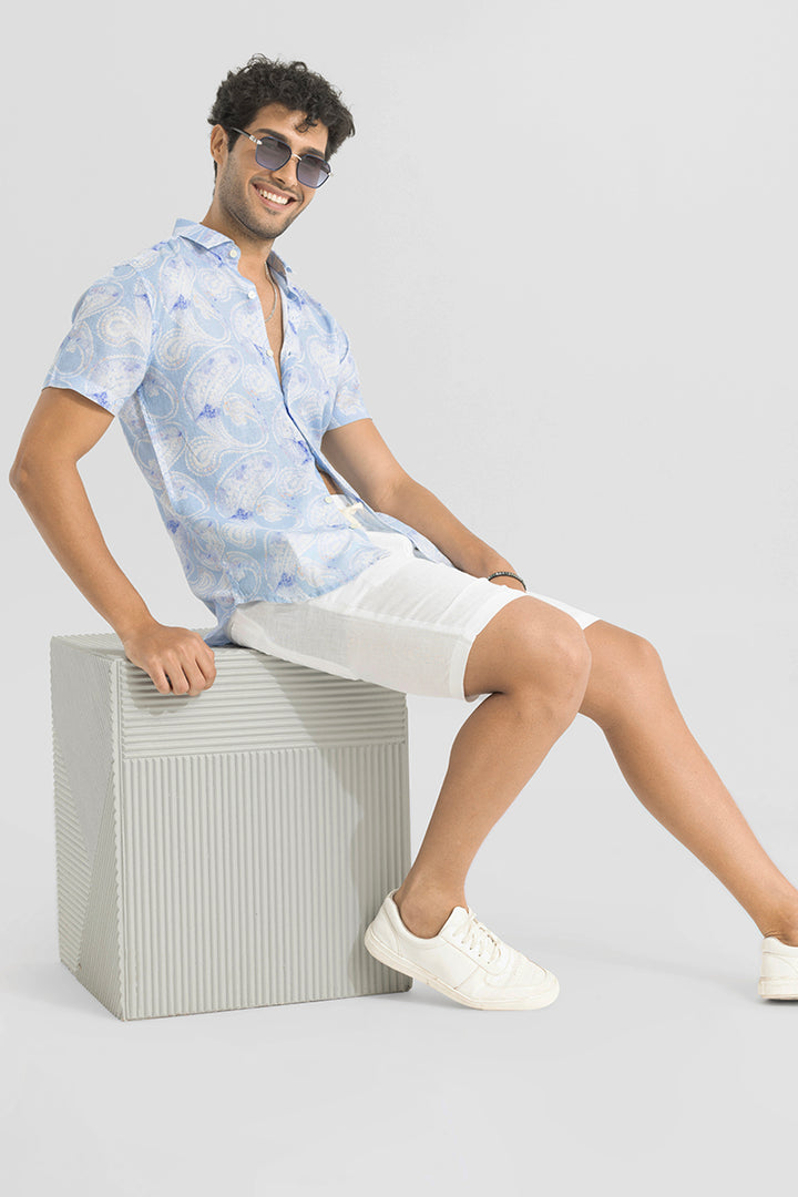 Lapras Blue Linen Shirt