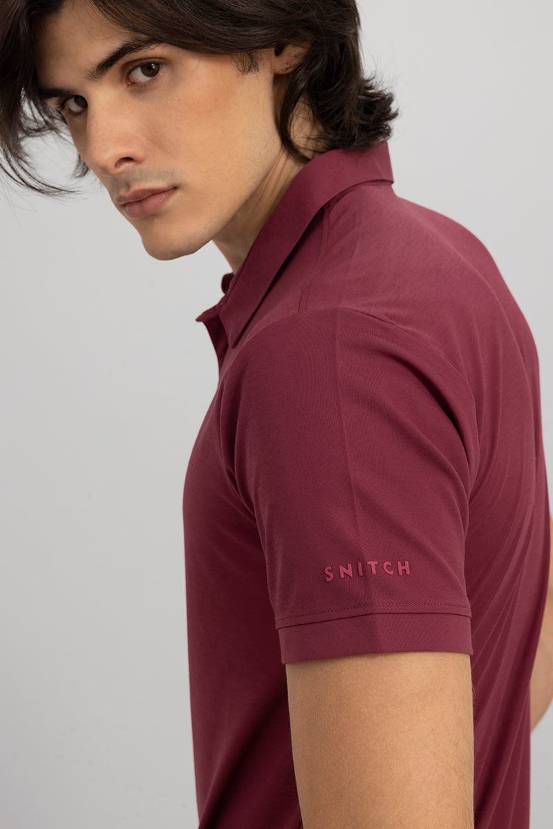 Tencil Burgundy Knitted Shirt