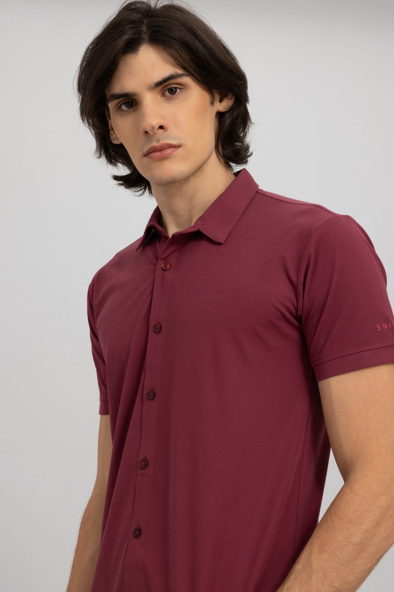 Tencil Burgundy Knitted Shirt