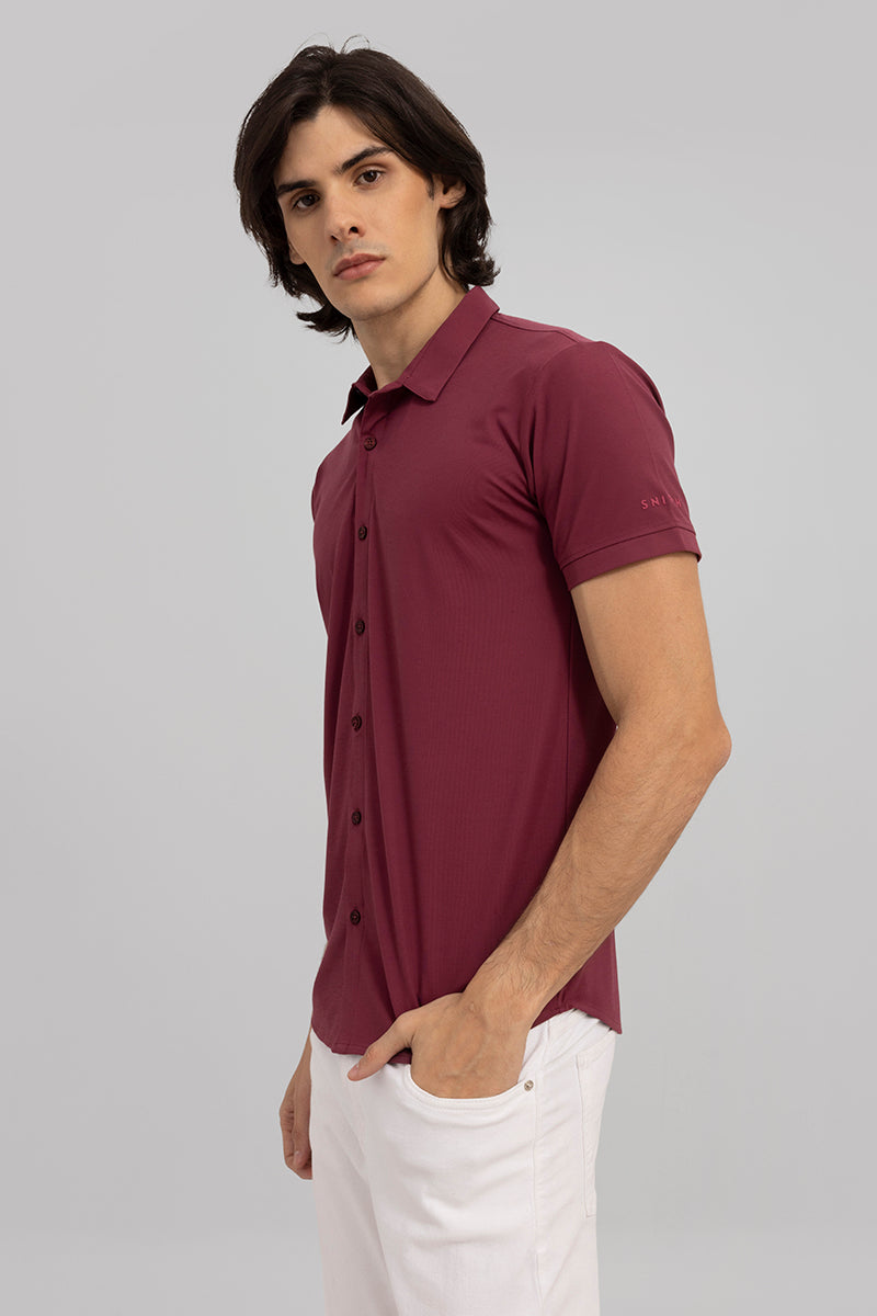 Tencil Burgundy Knitted Shirt