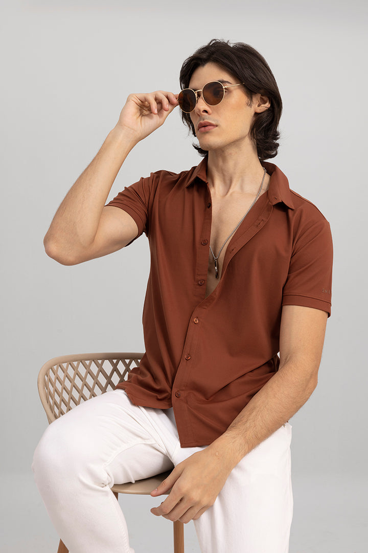 Tencil Brown Knitted Shirt