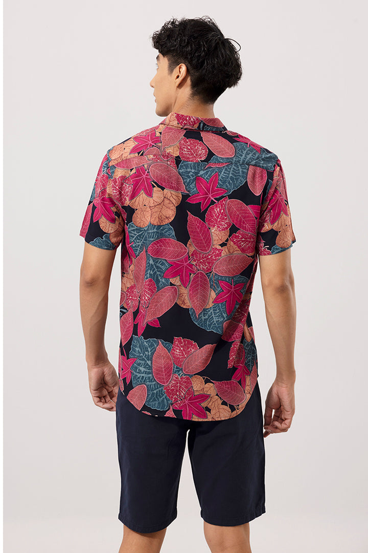 White Ash Leaf Pink Shirt