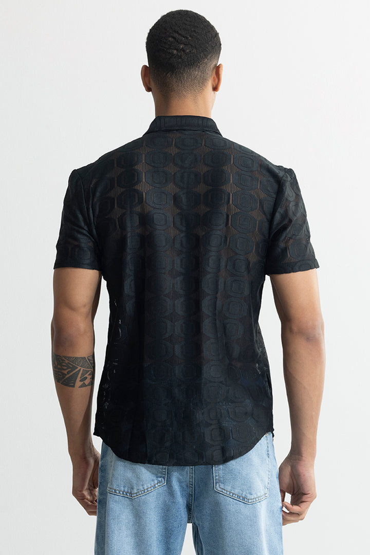 Hawaiian Hakoba Octane Black Shirt