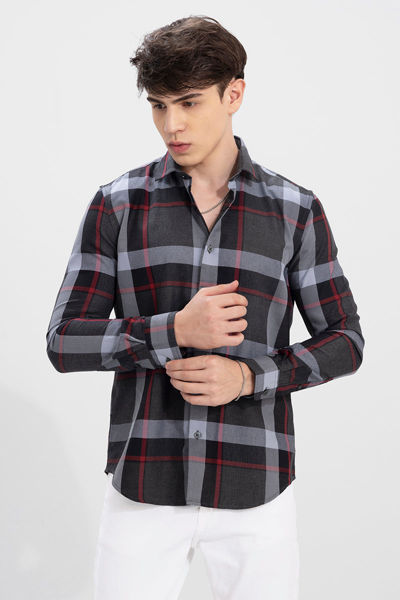 Everyday Checks Charcoal Grey Shirt