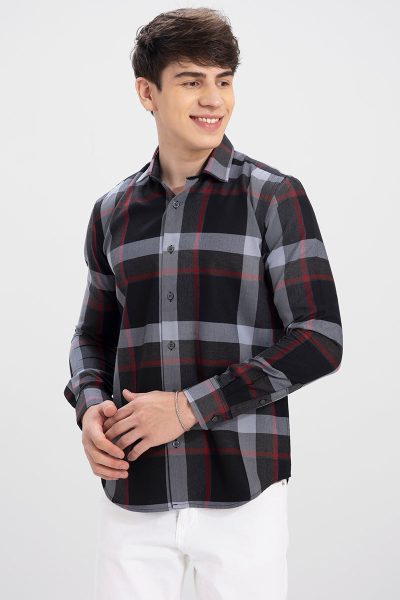 Everyday Checks Black Shirt