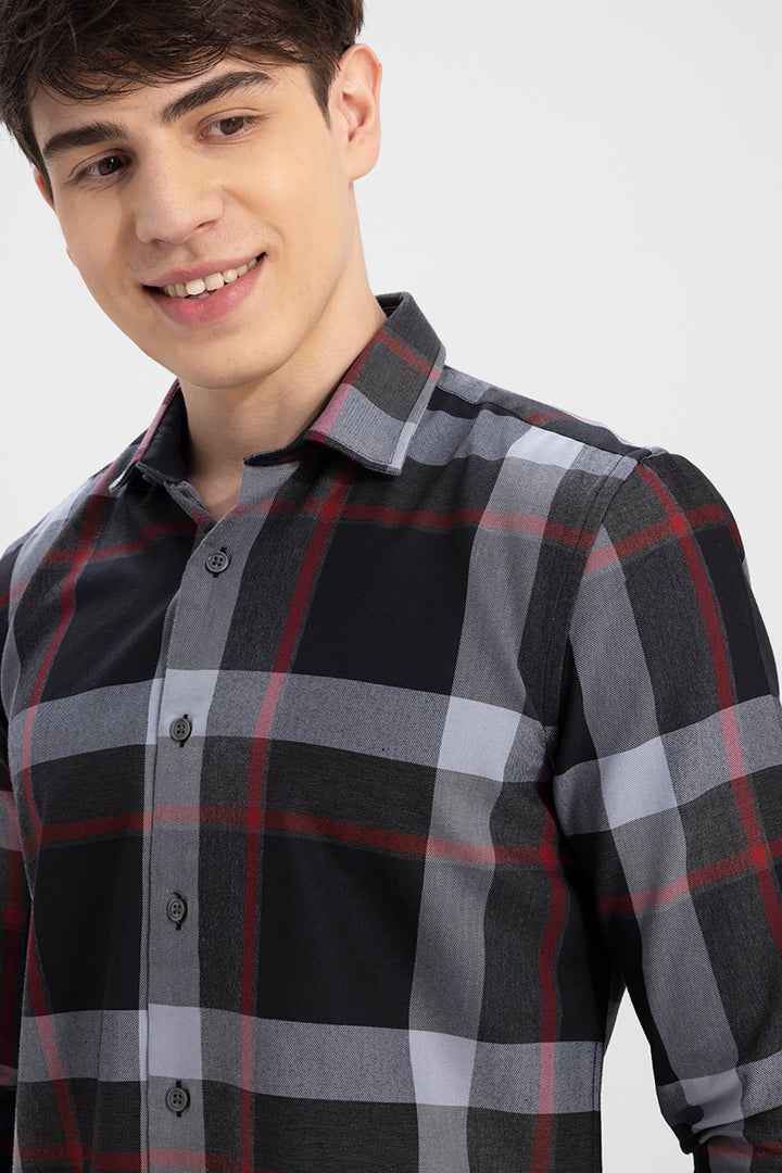 Everyday Checks Black Shirt