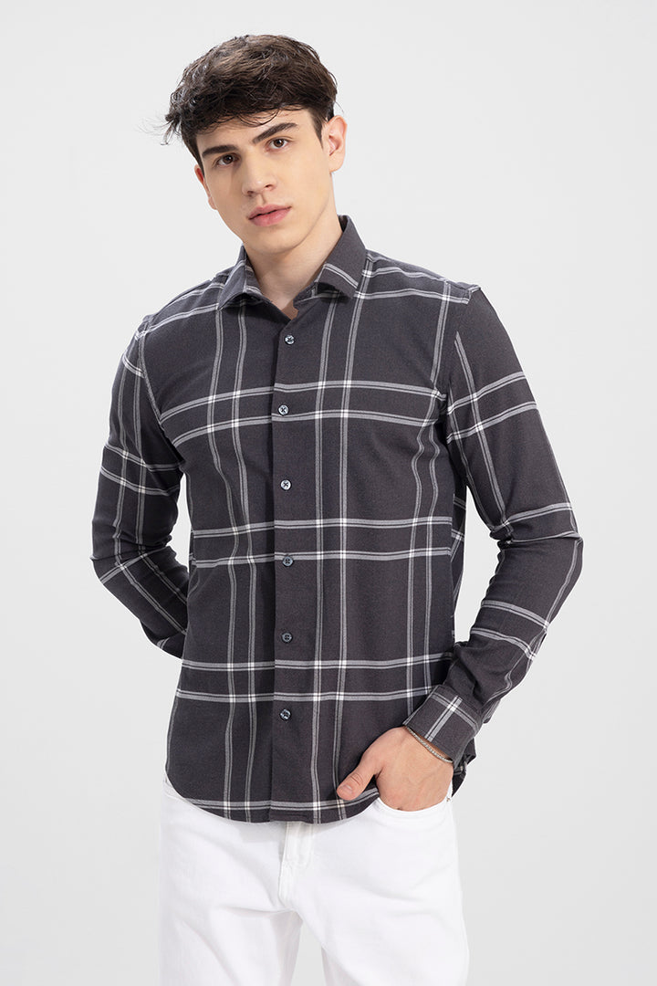 Everyday Checks Melange Grey Shirt