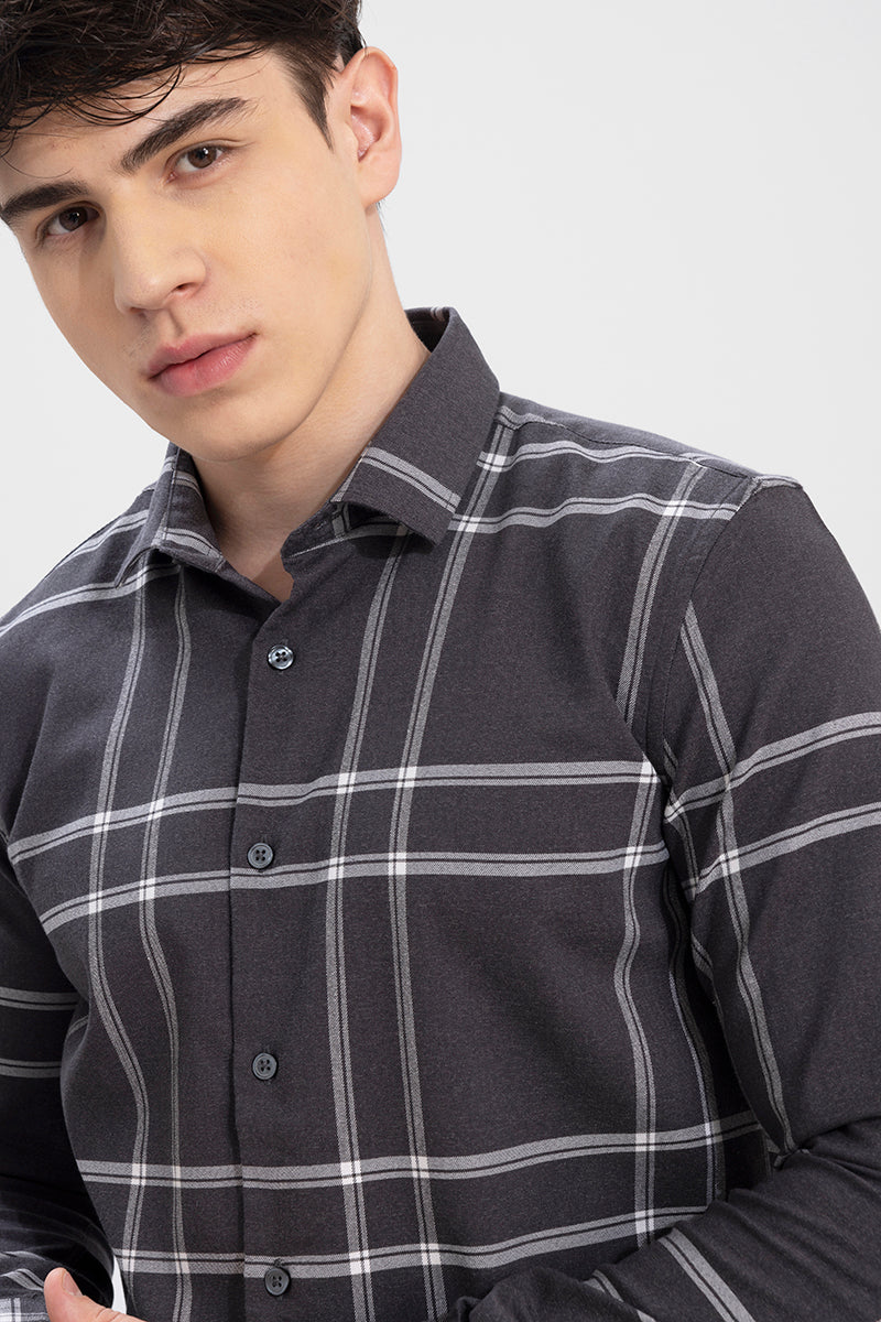 Everyday Checks Melange Grey Shirt