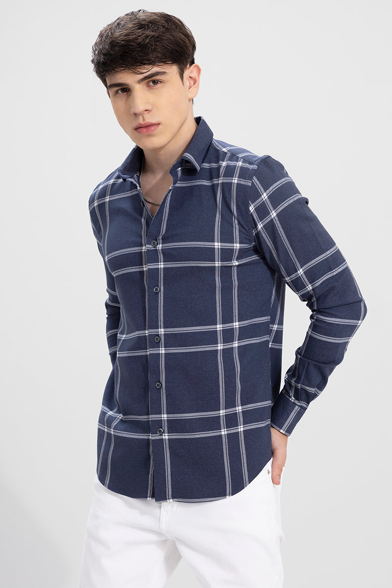 Everyday Checks Stone Blue Shirt