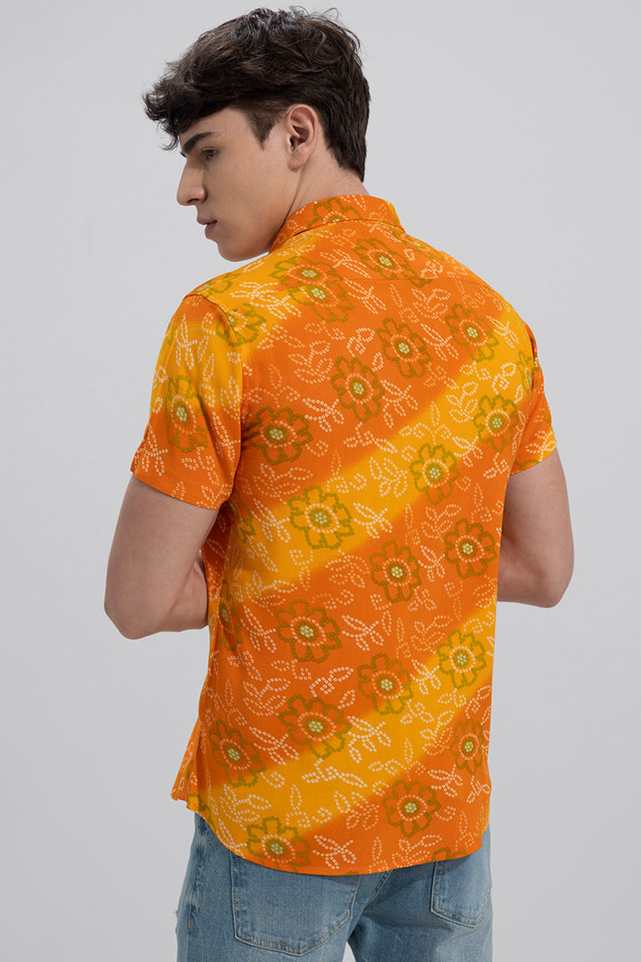 Bandhani Orange Shirt