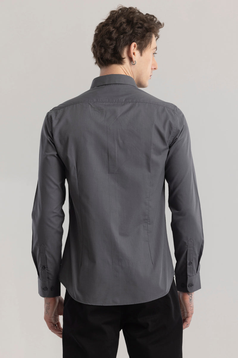 Easy Iron Dark Grey Shirt