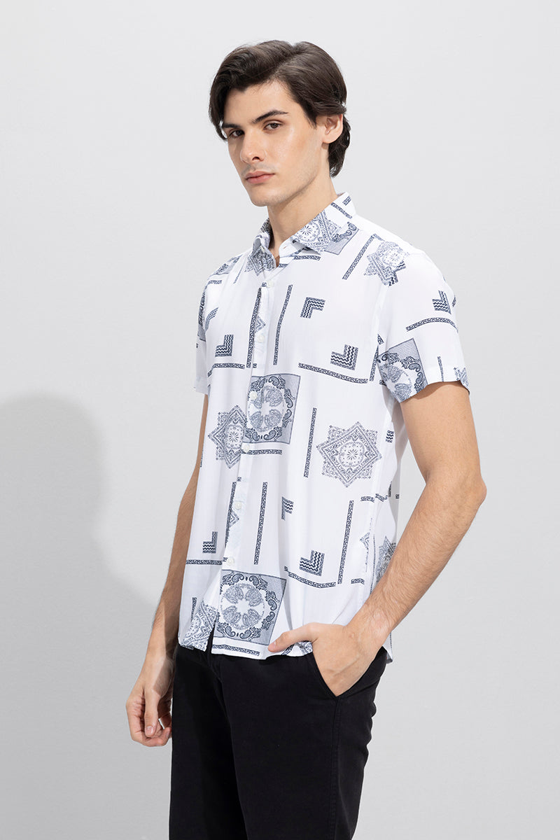 Artistic Paisley White Shirt