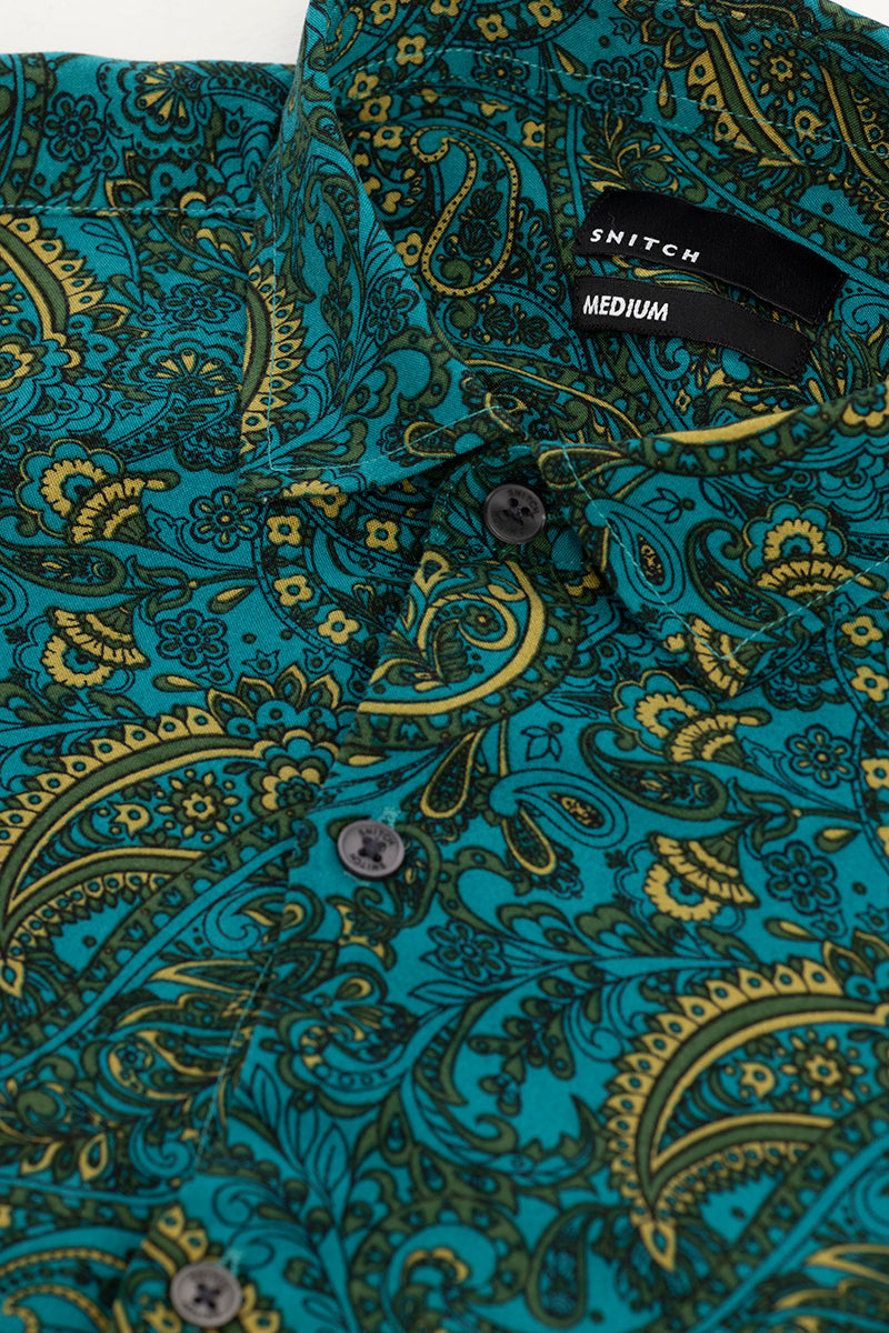 Boteh Paisley Green Shirt