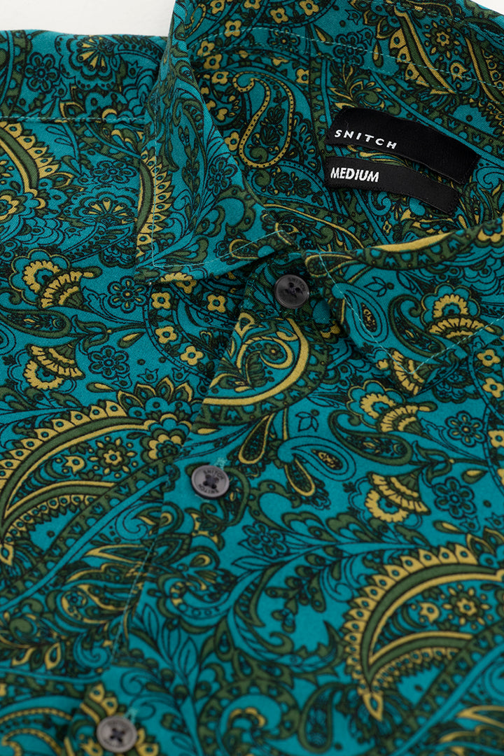 Boteh Paisley Green Shirt