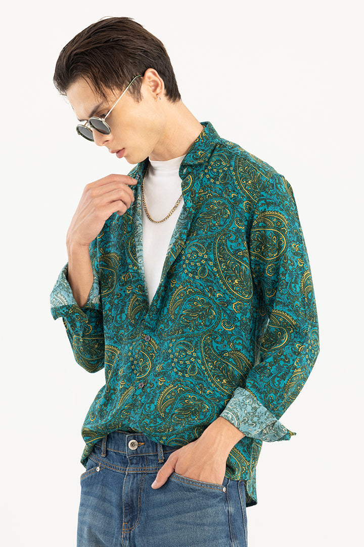 Boteh Paisley Green Shirt