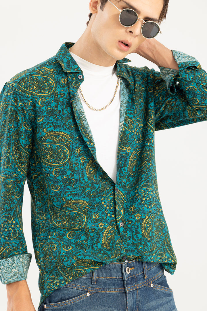 Boteh Paisley Green Shirt