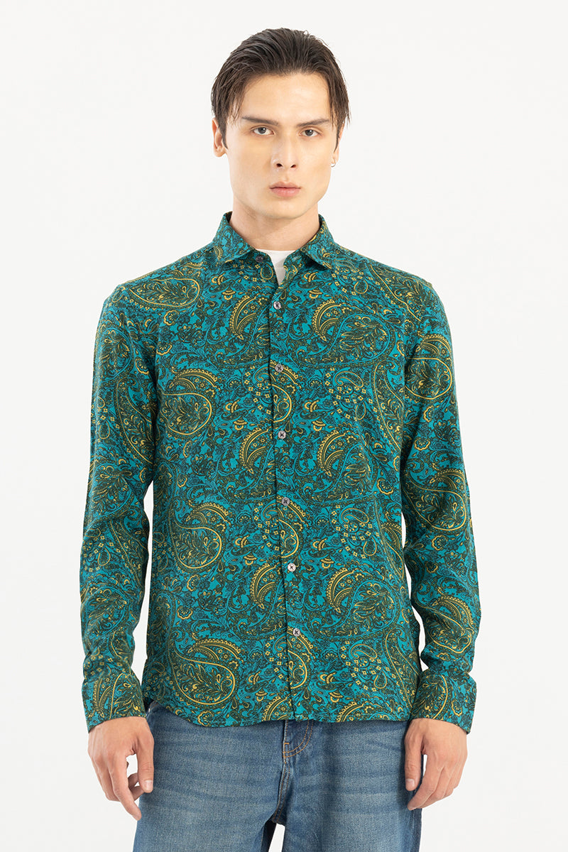 Boteh Paisley Green Shirt