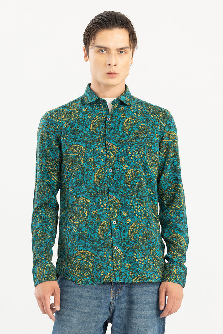 Boteh Paisley Green Shirt