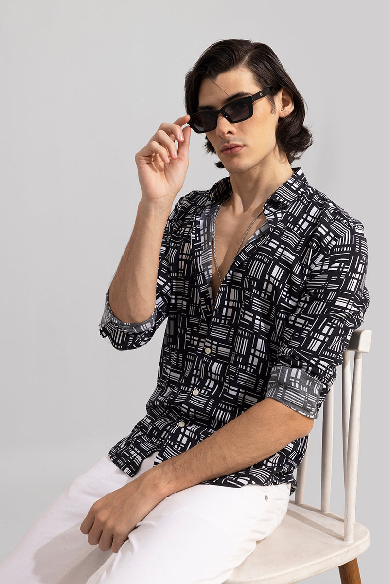 Geo Dash Black Shirt