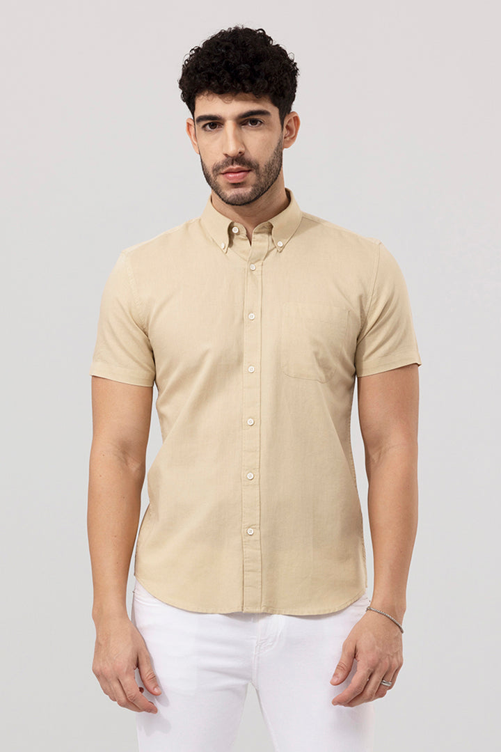 Zircon Beige Linen Shirt