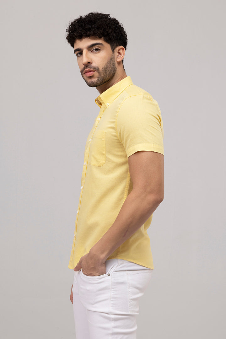 Zircon Yellow Linen Shirt