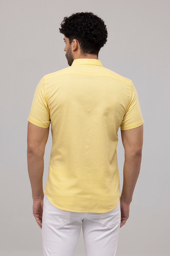 Zircon Yellow Linen Shirt