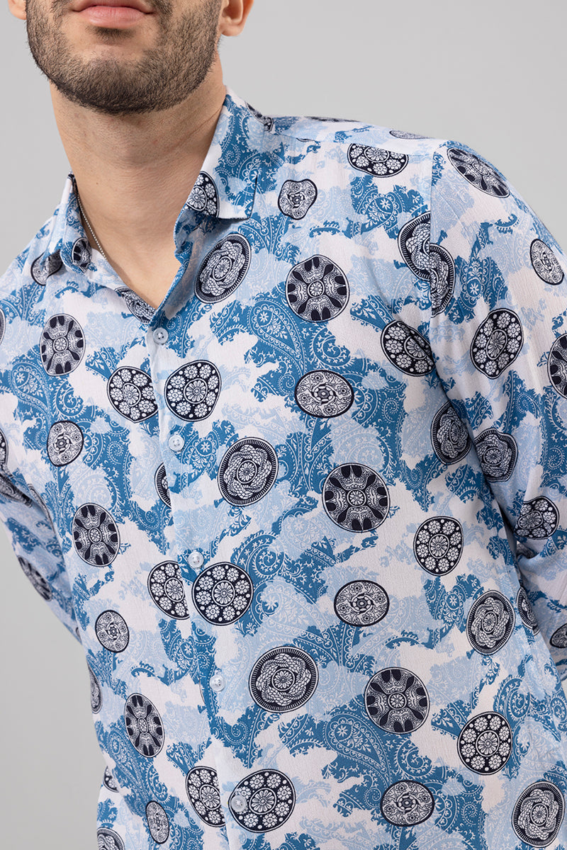 Classic Paisley Blue Shirt