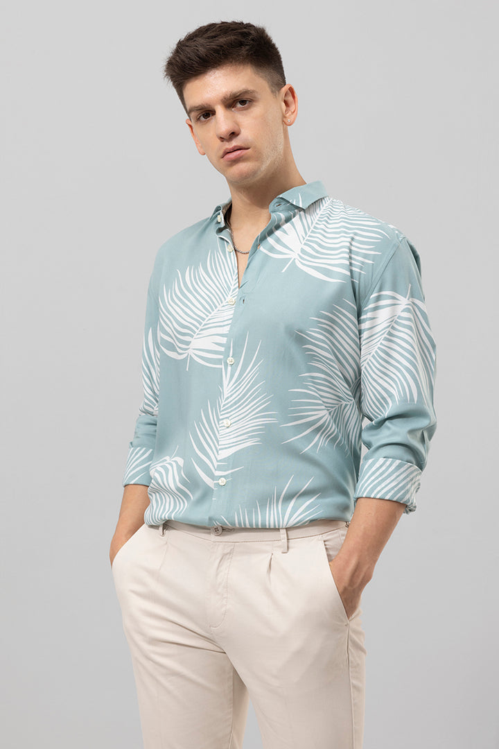 Palmera Aqua Blue Shirt