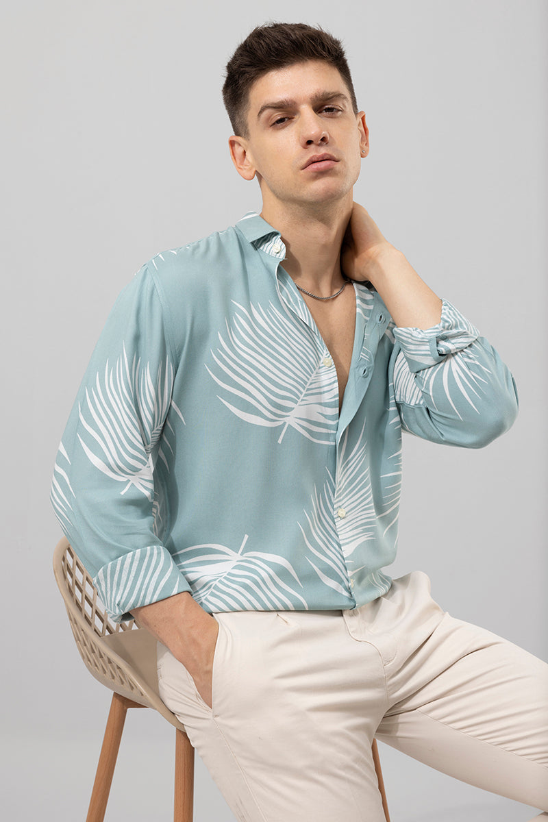 Palmera Aqua Blue Shirt