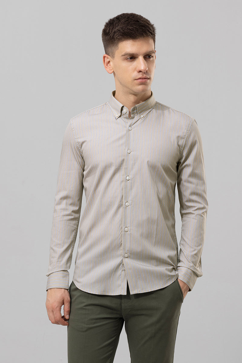 Dandy Stripe Beige Shirt