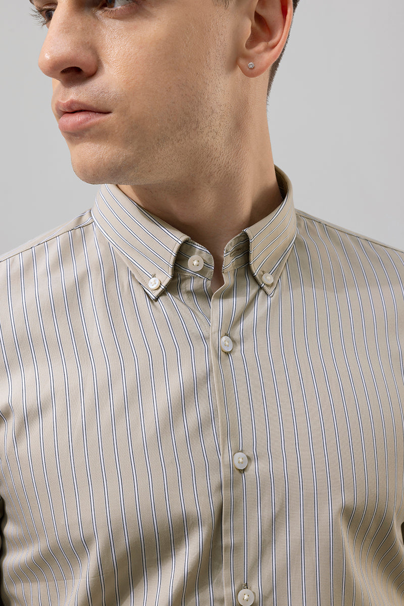 Dandy Stripe Beige Shirt