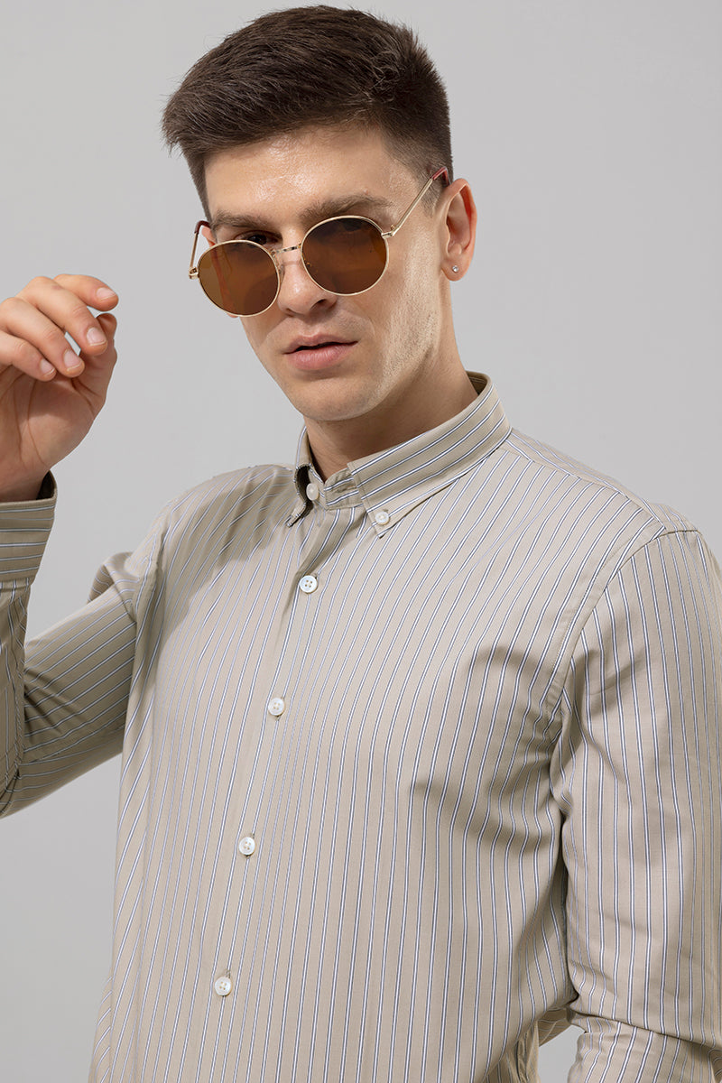 Dandy Stripe Beige Shirt