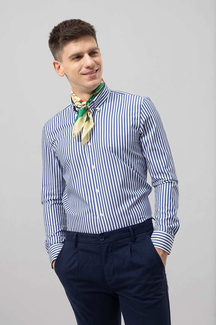 Infinity Stripe Blue Shirt