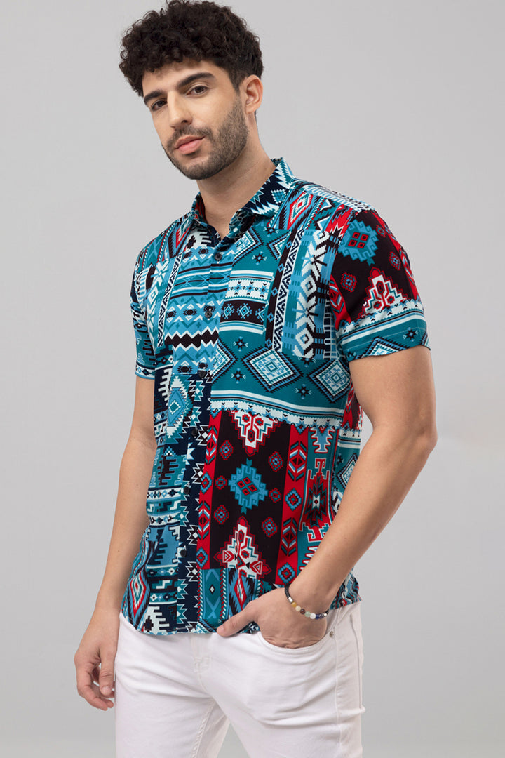 Aztec Blue Shirt